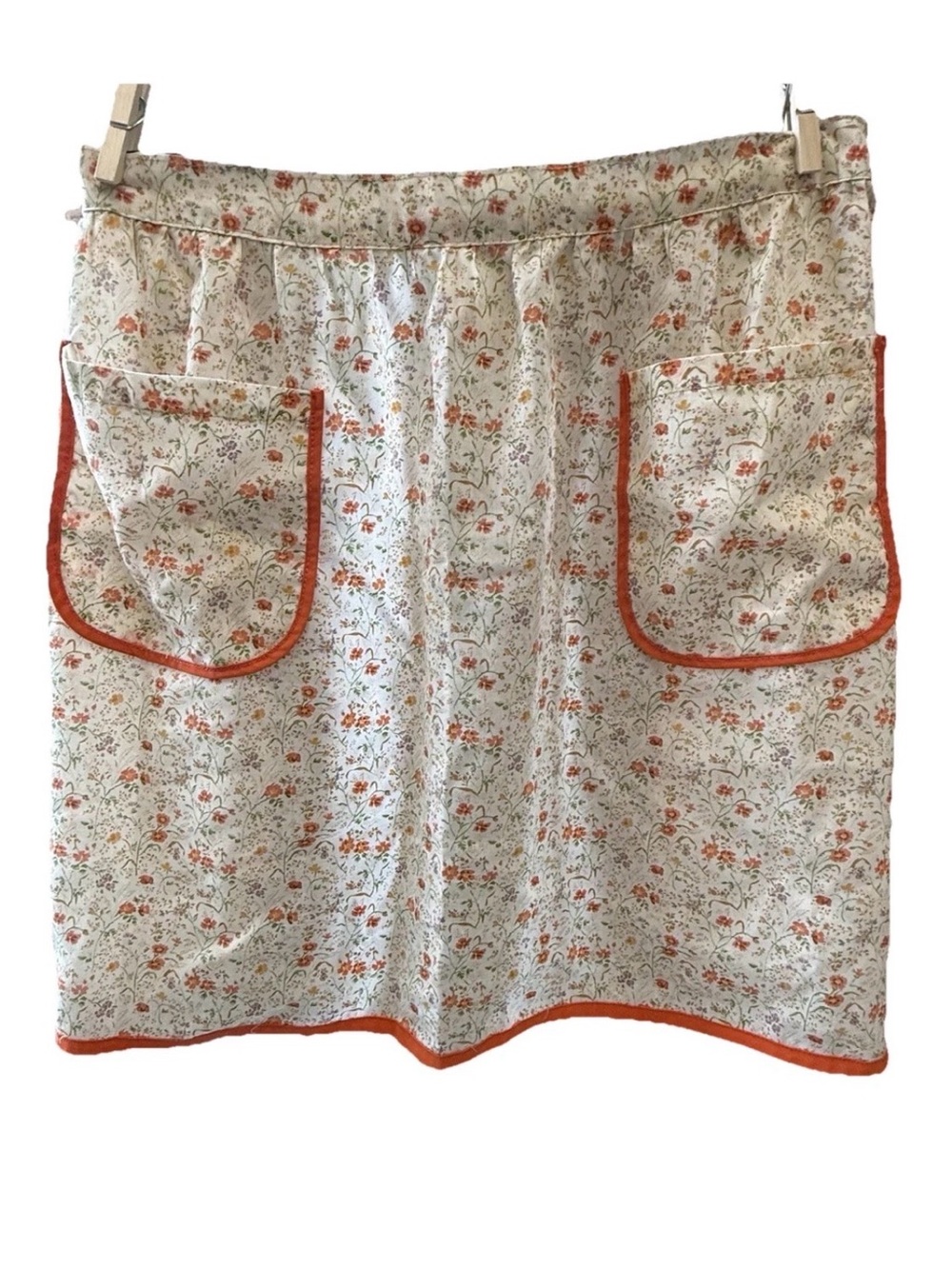 Two VTG Handmade Retro Handmade Half Aprons MCM 60’s 70’s